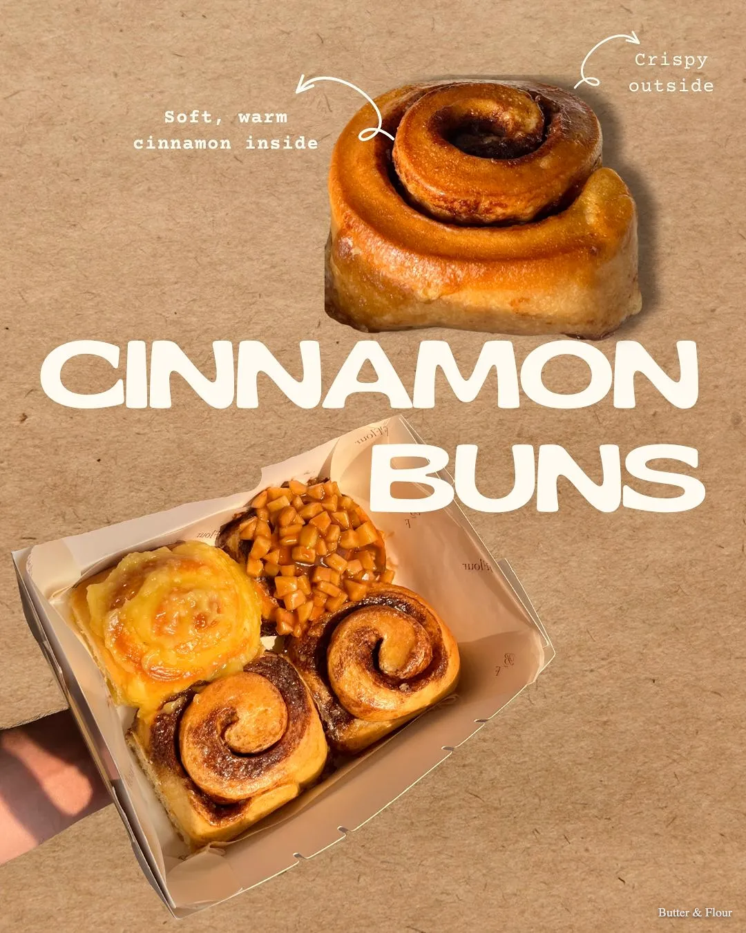 Cinnamon rolls fresh from the oven — Butter and Flour HCMC