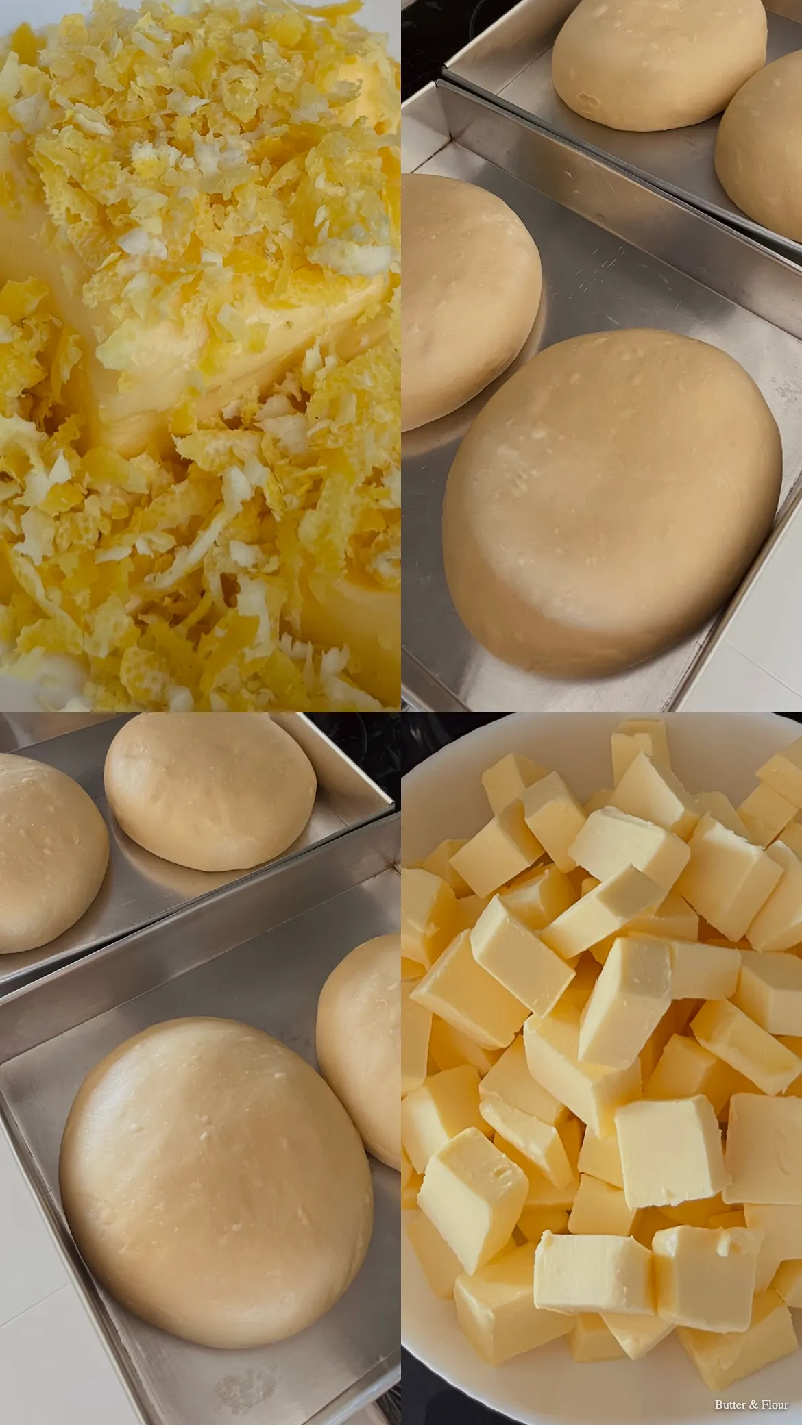 Fresh ingredients — butter and lemon zest